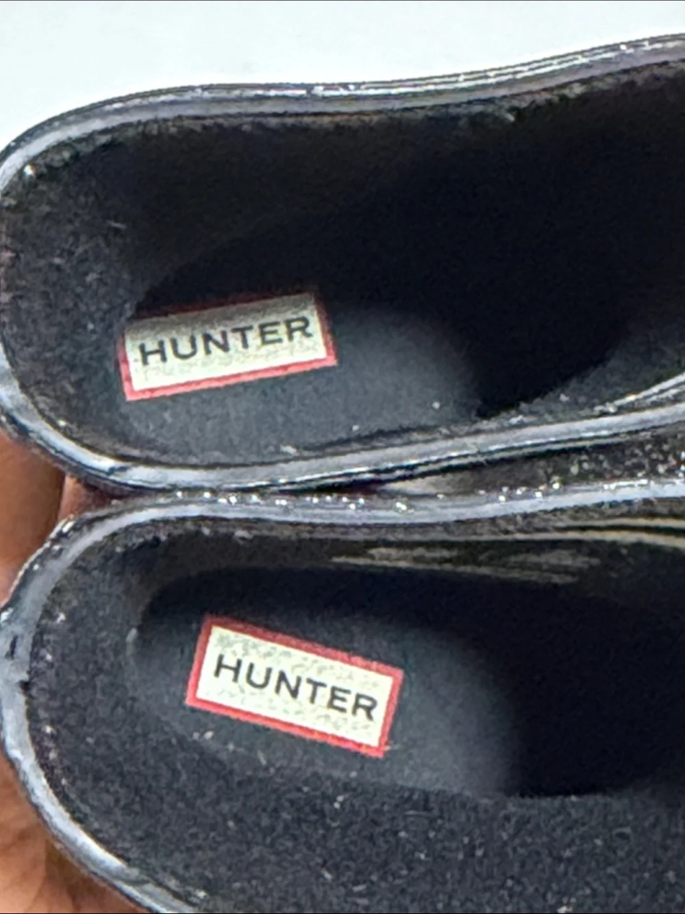 Hunter Black Glitter Classic Rain Boots - Little Kids/Toddler Size 5/6